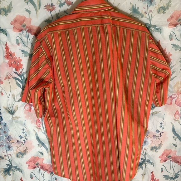 Vintage Arrow Men's Shirt with Orange and Green Stripes - Picture 8 of 11